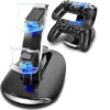 AK286C Βάση Φόρτισης για 2 χειριστήρια PS4 με φωτισμό LED Μαύρη