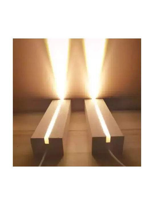 LED ξύλινη 3D βάση για plexiglass