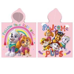 Πετσέτα Θαλάσσης Ποντσο Microfiber Paw Patrol ροζ 100x50cm Paw Patrol PAW24-1033
