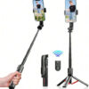 K26 Selfie Stick Τρίποδο Κινητού με Bluetooth Μαύρο