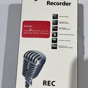 LCD Φορητή ψηφιακή συσκευή εγγραφής φωνής 16GB Mαύρη