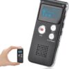 LCD Φορητή ψηφιακή συσκευή εγγραφής φωνής 16GB Mαύρη