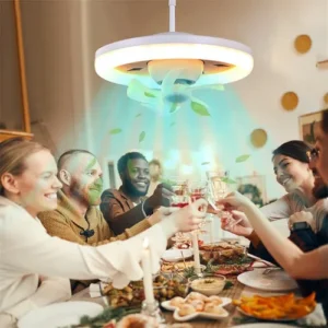 Rixme Ανεμιστήρας Οροφής 360° με Φως και Τηλεχειριστήριο Λευκός 60W