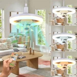 Rixme Ανεμιστήρας Οροφής 360° με Φως και Τηλεχειριστήριο Λευκός 60W